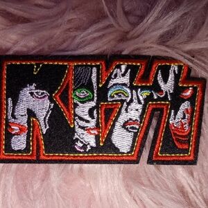 KISS Band Embroidered Patch - Black, Red, White